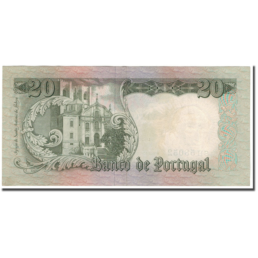 Billet, Portugal, 20 Escudos, 1964-05-26, KM:167b, TB+