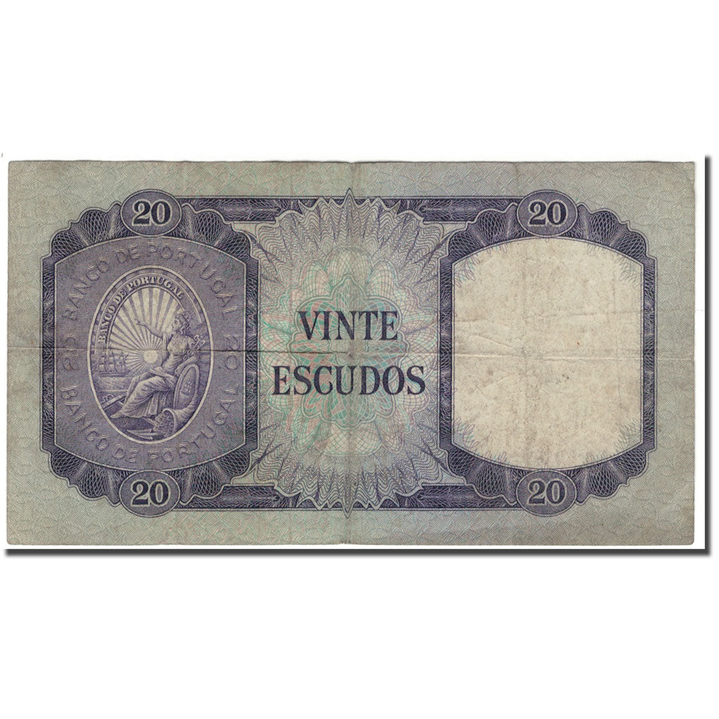 Billet, Portugal, 20 Escudos, 1960-07-26, KM:163a, B