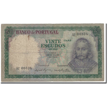Banknote, Portugal, 20 Escudos, 1960-07-26, KM:163a, G(4-6)