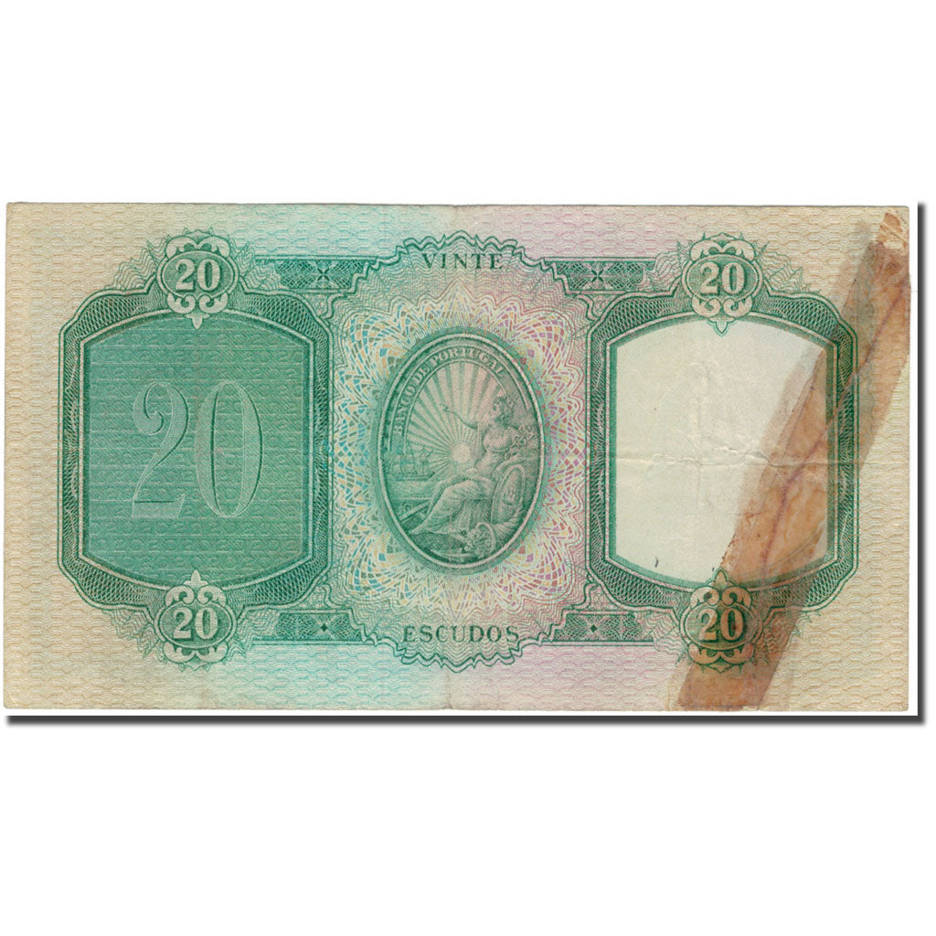 Banknote, Portugal, 20 Escudos, 1959-01-27, KM:153b, F(12-15)