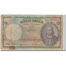 Banknote, Portugal, 20 Escudos, 1959-01-27, KM:153b, G(4-6)