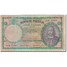 Banknote, Portugal, 20 Escudos, 1959-01-27, KM:153b, G(4-6)