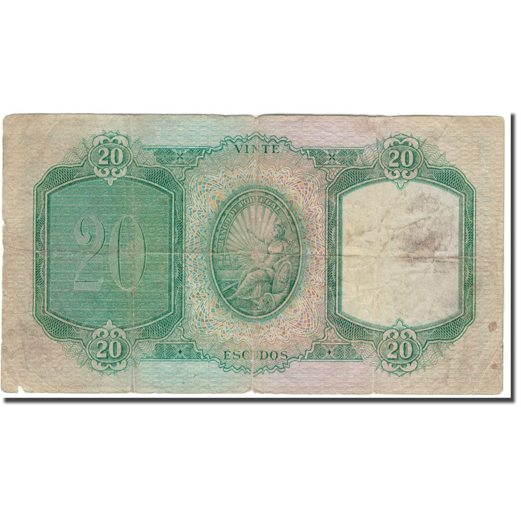 Banknote, Portugal, 20 Escudos, 1959-01-27, KM:153b, G(4-6)