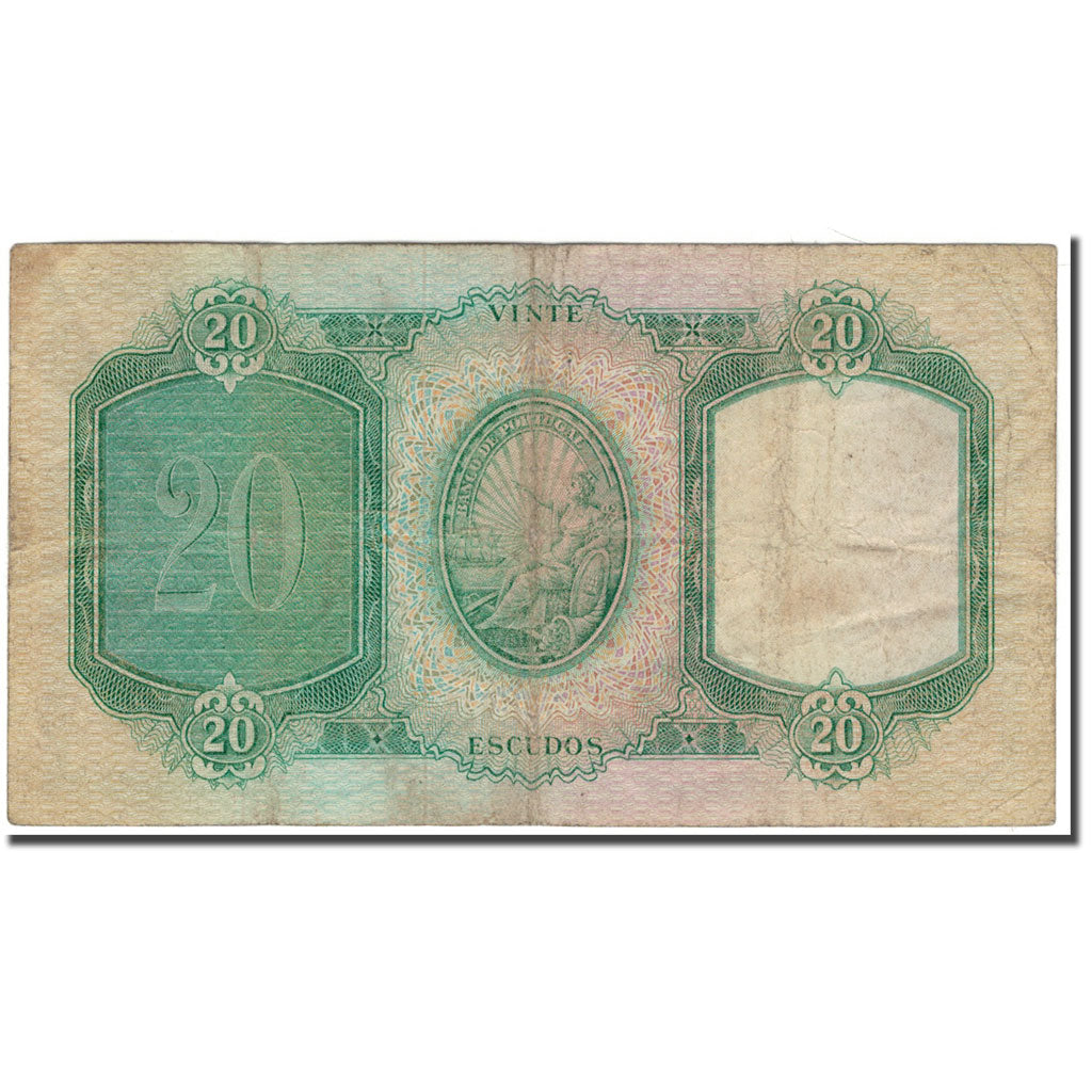 Banknote, Portugal, 20 Escudos, 1959-01-27, KM:153b, VG(8-10)