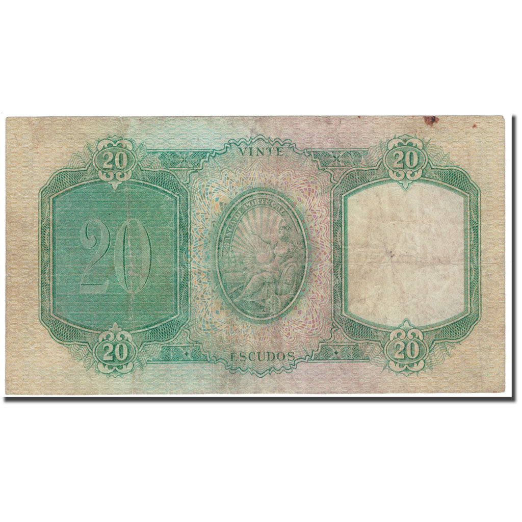 Banknote, Portugal, 20 Escudos, 1959-01-27, KM:153b, VG(8-10)