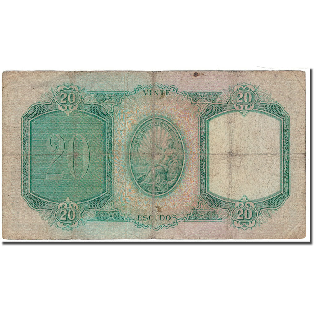 Banknote, Portugal, 20 Escudos, 1954-05-25, KM:153a, G(4-6)