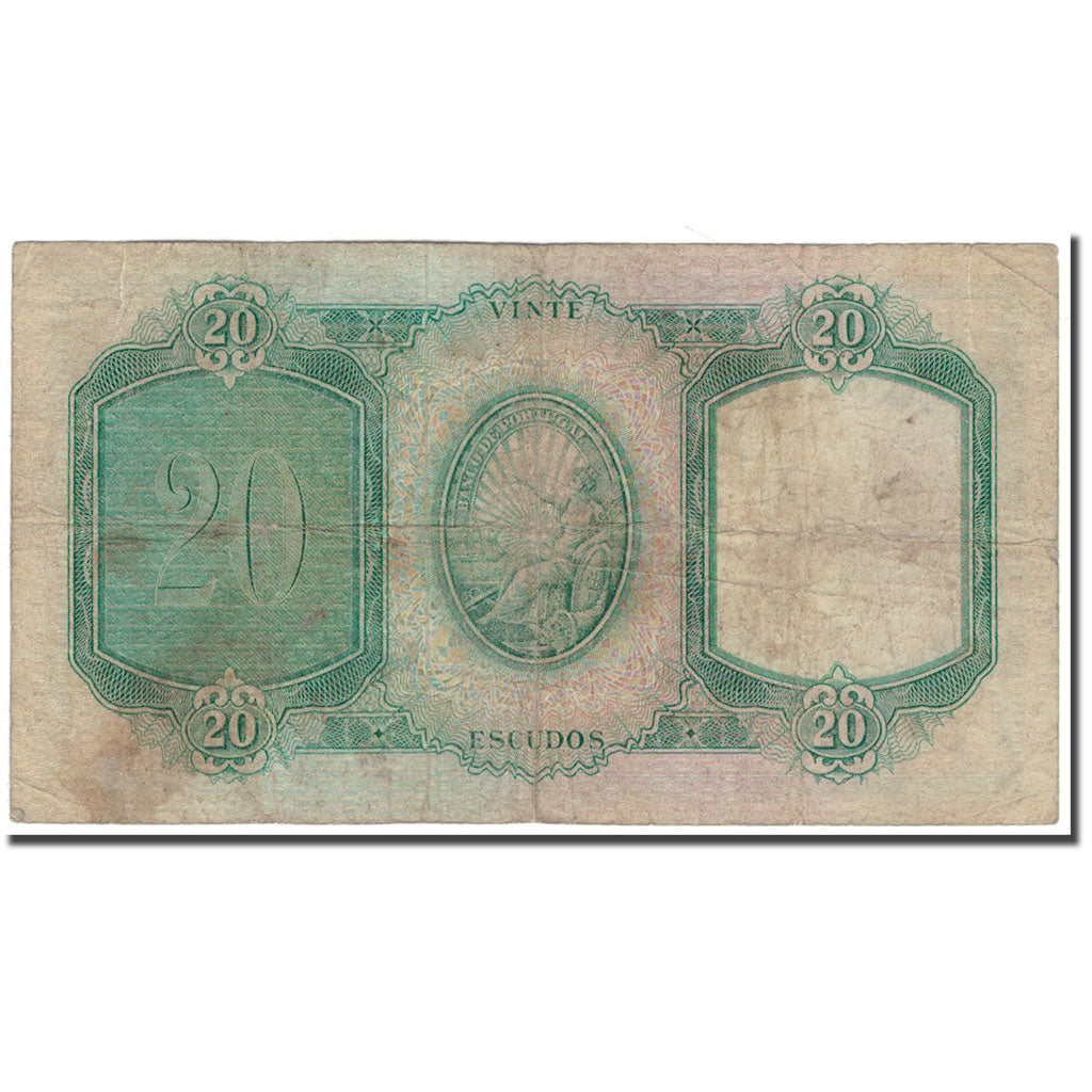 Billet, Portugal, 20 Escudos, 1954-05-25, KM:153a, B