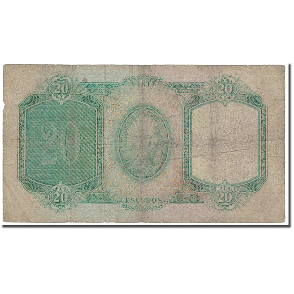 Banknote, Portugal, 20 Escudos, 1954-05-25, KM:153a, G(4-6)