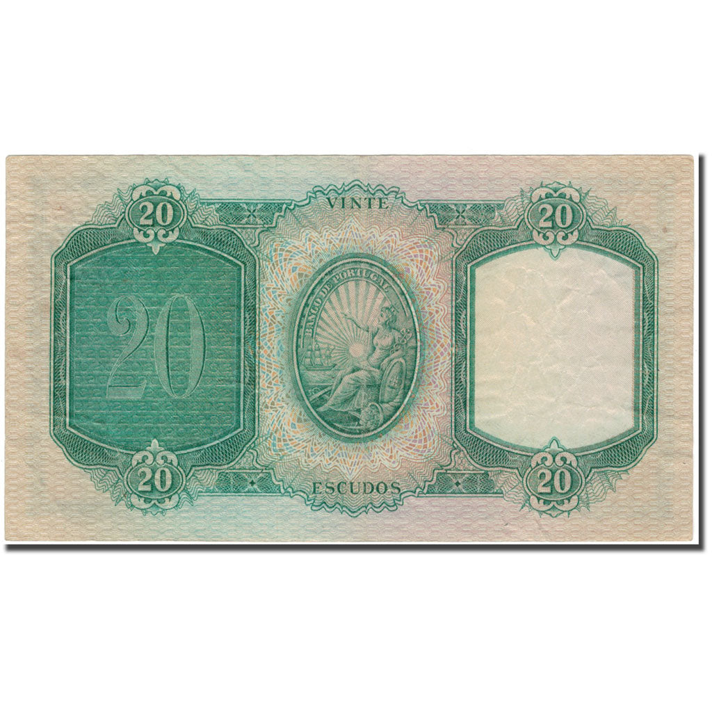 Banknote, Portugal, 20 Escudos, 1954-05-25, KM:153a, EF(40-45)