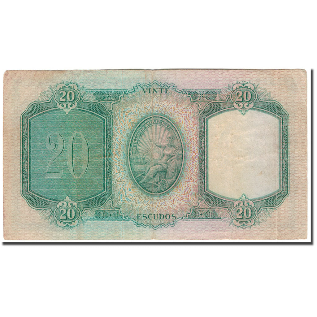 Banknote, Portugal, 20 Escudos, 1954-05-25, KM:153a, VF(30-35)