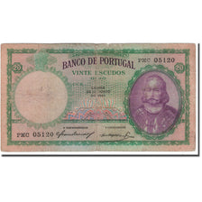 Banknote, Portugal, 20 Escudos, 1951-06-26, KM:153a, VG(8-10)