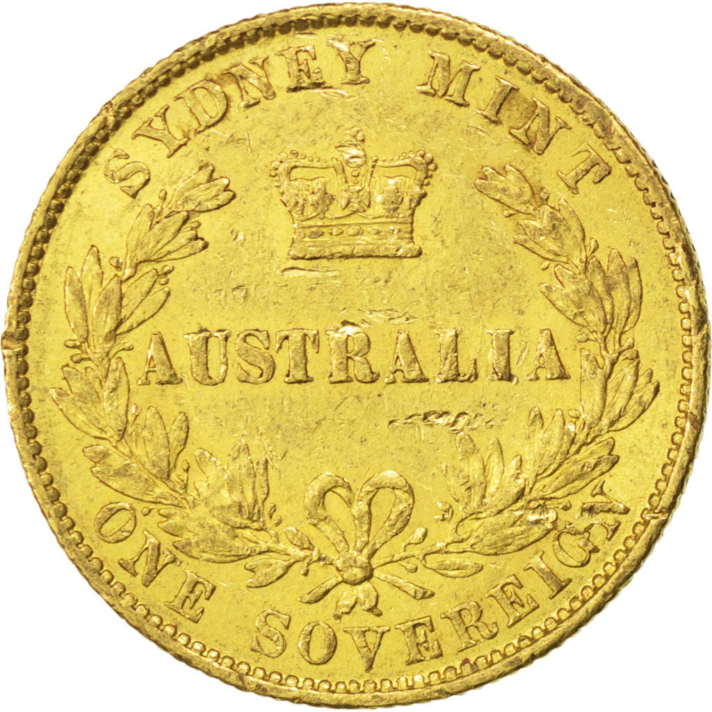 AUSTRALIA, Sovereign, 1867, Sydney, KM #4, EF(40-45), Gold, 7.98