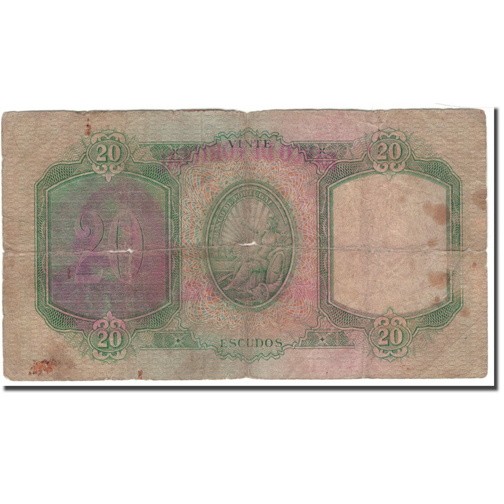 Banknote, Portugal, 20 Escudos, 1948-07-27, KM:153a, AG(1-3)