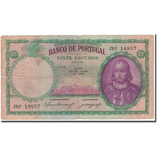 Banknote, Portugal, 20 Escudos, 1948-07-27, KM:153a, VG(8-10)