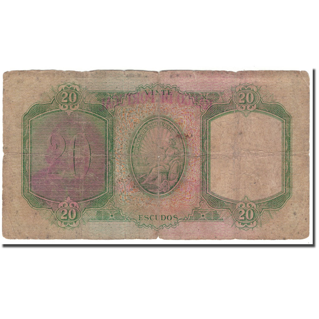 Banknote, Portugal, 20 Escudos, 1941-01-28, KM:153a, AG(1-3)