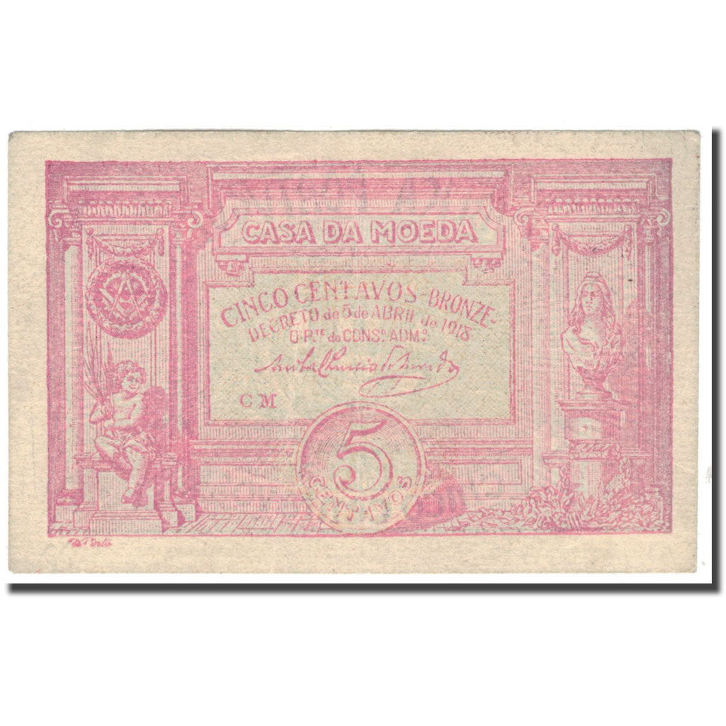 Banknote, Portugal, 5 Centavos, 1918-04-05, KM:98, F(12-15)