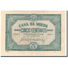 Banknote, Portugal, 5 Centavos, 1918-04-05, KM:97, AU(55-58)