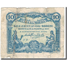 Banknote, Portugal, 10 Centavos, 1917-08-15, KM:95c, VG(8-10)
