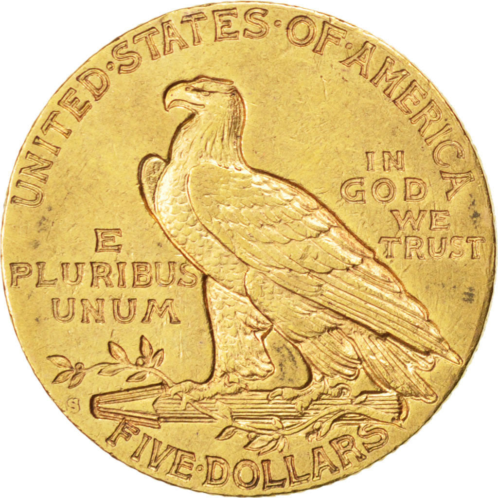 UNITED STATES, Indian Head, $5, Half Eagle, 1911, U.S. Mint, KM #129,...