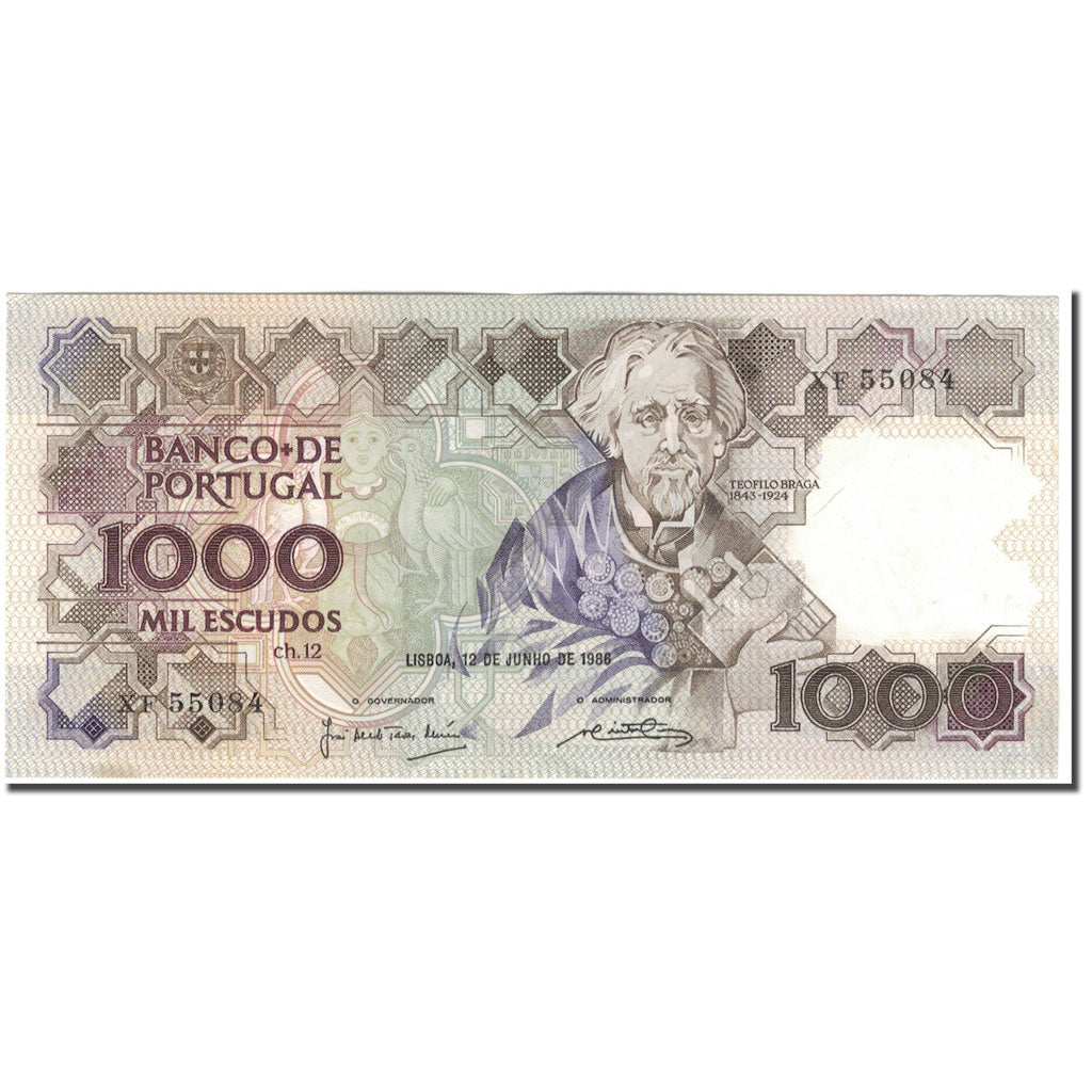Banknot, Portugal, 1000 Escudos, 1986-06-12, KM:181b, AU(55-58)