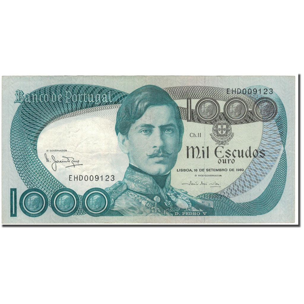 Billete, 1000 Escudos, Portugal, 1980-09-16, KM:175b, BC+