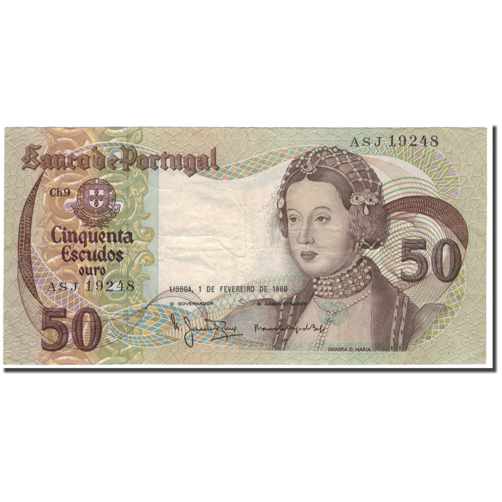 Banknote, Portugal, 50 Escudos, 1980-02-01, KM:174b, VF(30-35)