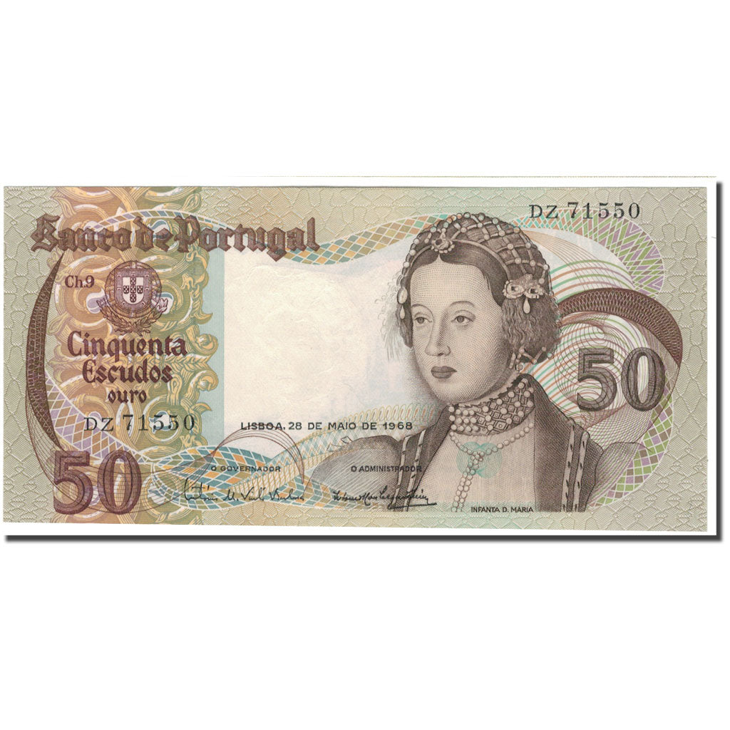 Billete, 50 Escudos, Portugal, 1968-05-28, KM:174a, UNC