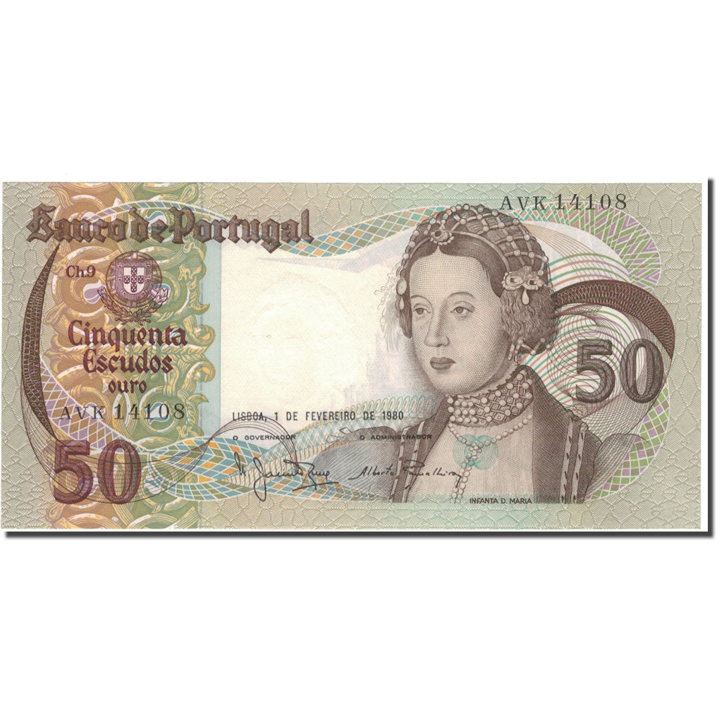 Banknote, Portugal, 50 Escudos, 1980-02-01, KM:174b, UNC(65-70)