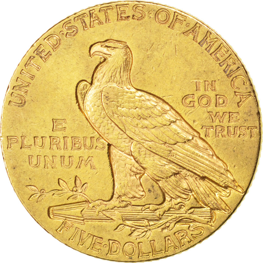 UNITED STATES, Indian Head, $5, Half Eagle, 1911, U.S. Mint, KM #129,...