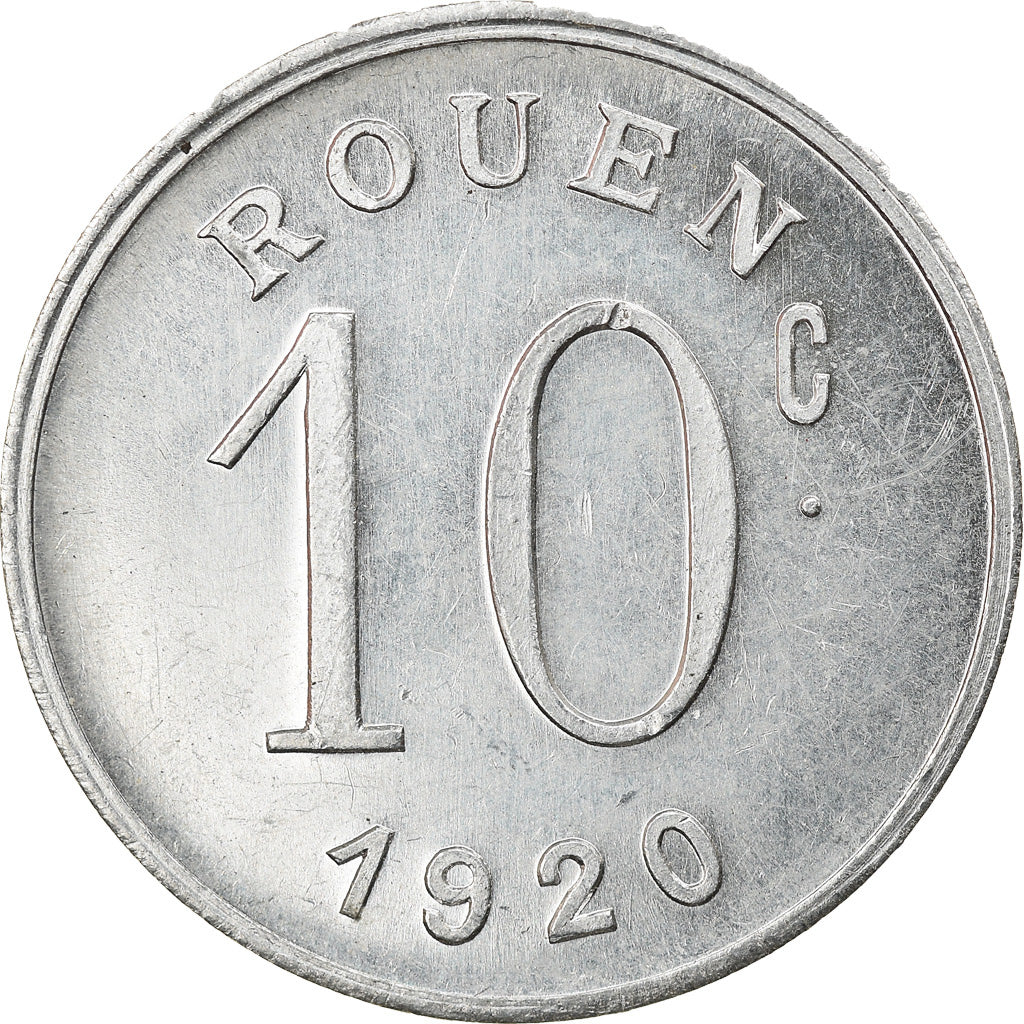 Monnaie, France, Rouen, 10 Centimes, 1920, SPL, Aluminium, Elie:15.2