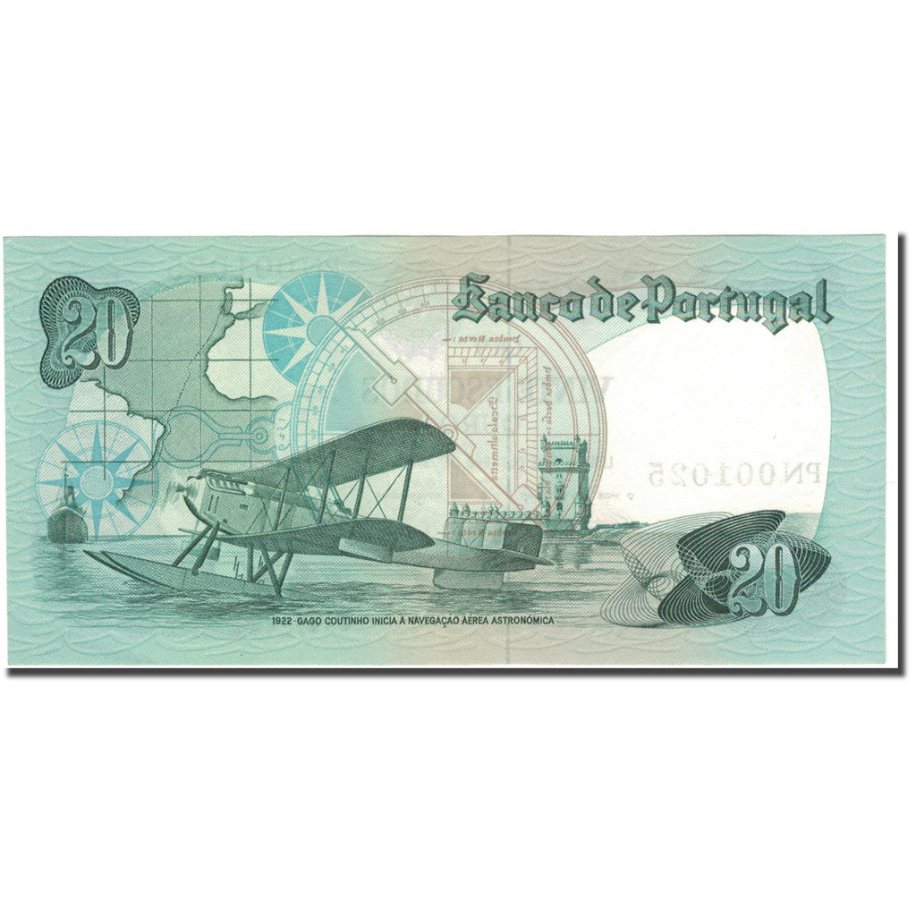 Banknote, Portugal, 20 Escudos, 1978-10-04, KM:176b, UNC(65-70)