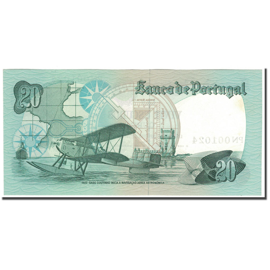 Banknote, Portugal, 20 Escudos, 1978-10-04, KM:176b, UNC(65-70)