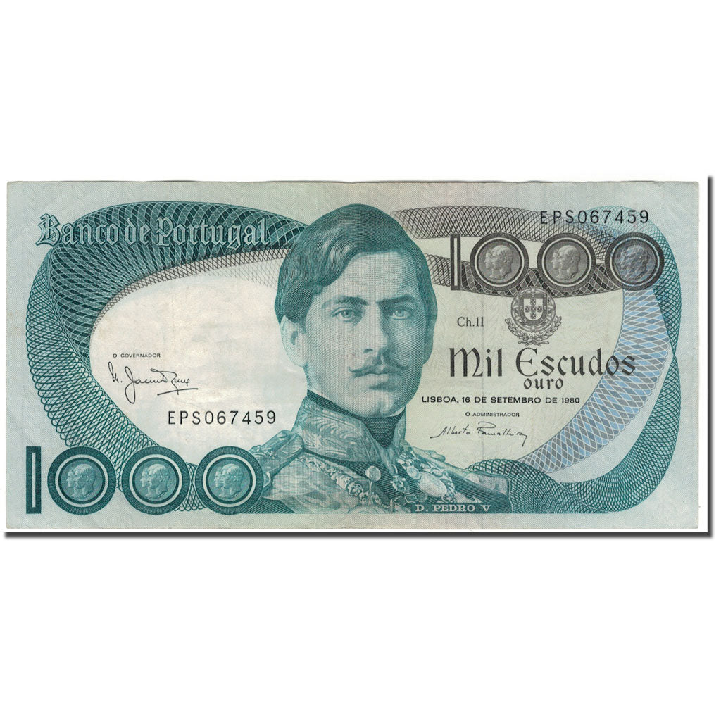 Banknot, Portugal, 1000 Escudos, 1980-09-16, KM:175b, EF(40-45)