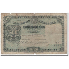Banknote, Portugal, 500 Reis, 1904-12-27, KM:105a, VG(8-10)