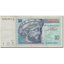 Banknote, Tunisia, 10 Dinars, 1994-11-07, KM:87, F(12-15)
