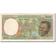 Billete, 1000 Francs, 1993, Estados del África central, KM:602Pa, MBC