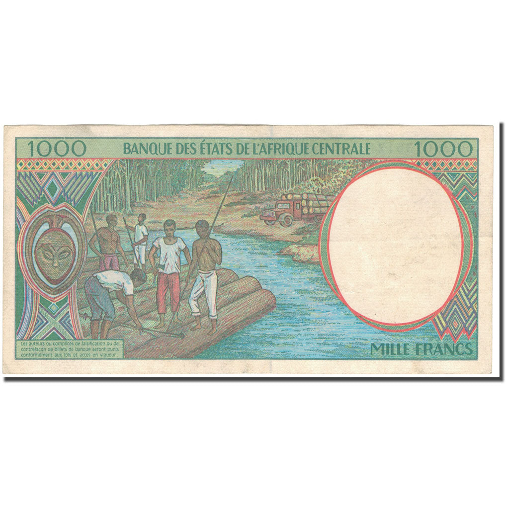 Banknote, Central African States, 1000 Francs, 1993, KM:602Pa, EF(40-45)