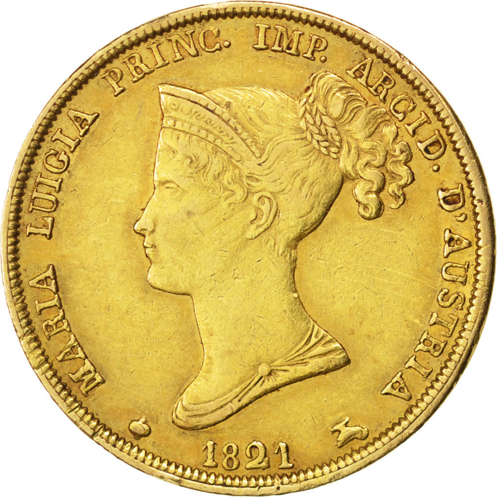 Italie, Parme, Marie Louise, 40 Lire 1821 Parme, KM 32