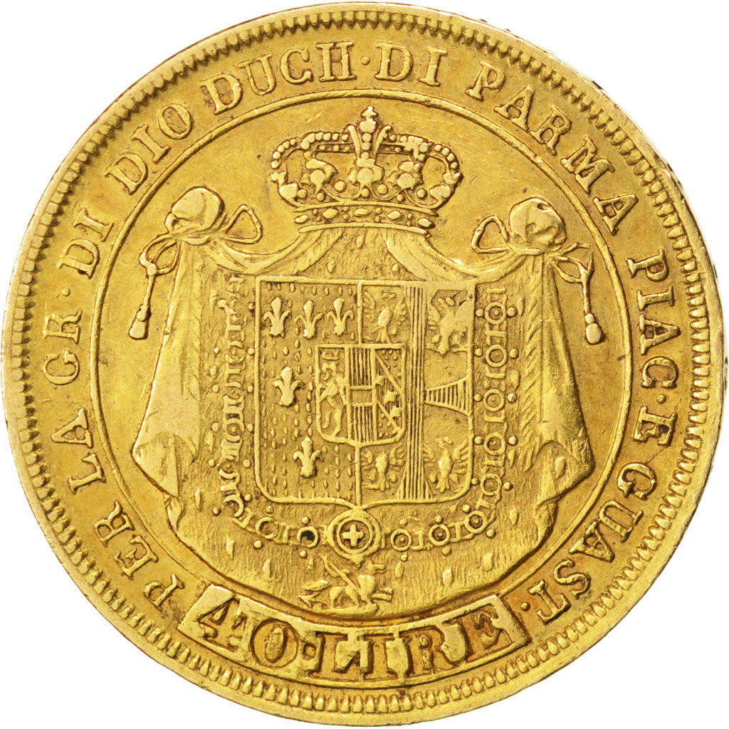 Italie, Parme, Marie Louise, 40 Lire 1821 Parme, KM 32