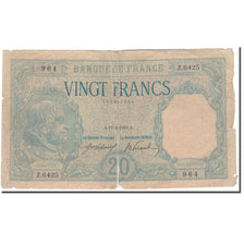France, 20 Francs, 20 F 1916-1919 ''Bayard'', 1919-02-17, AG(1-3), Fayette:11.4