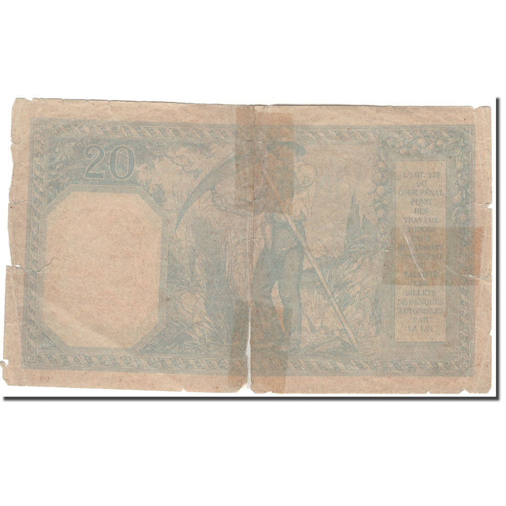 Frankrijk, 20 Francs, 20 F 1916-1919 ''Bayard'', 1919-02-17, AB, Fayette:11.4