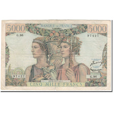 Frankrijk, 5000 Francs, 5 000 F 1949-1957 ''Terre et Mer'', 1952-02-07, AB+