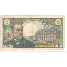 France, 5 Francs, 5 F 1966-1970 ''Pasteur'', 1969-09-04, VG(8-10)