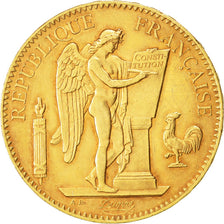 FRANCE, Génie, 100 Francs, 1882, Paris, KM #832, AU(50-53), Gold, Gadoury #1137,