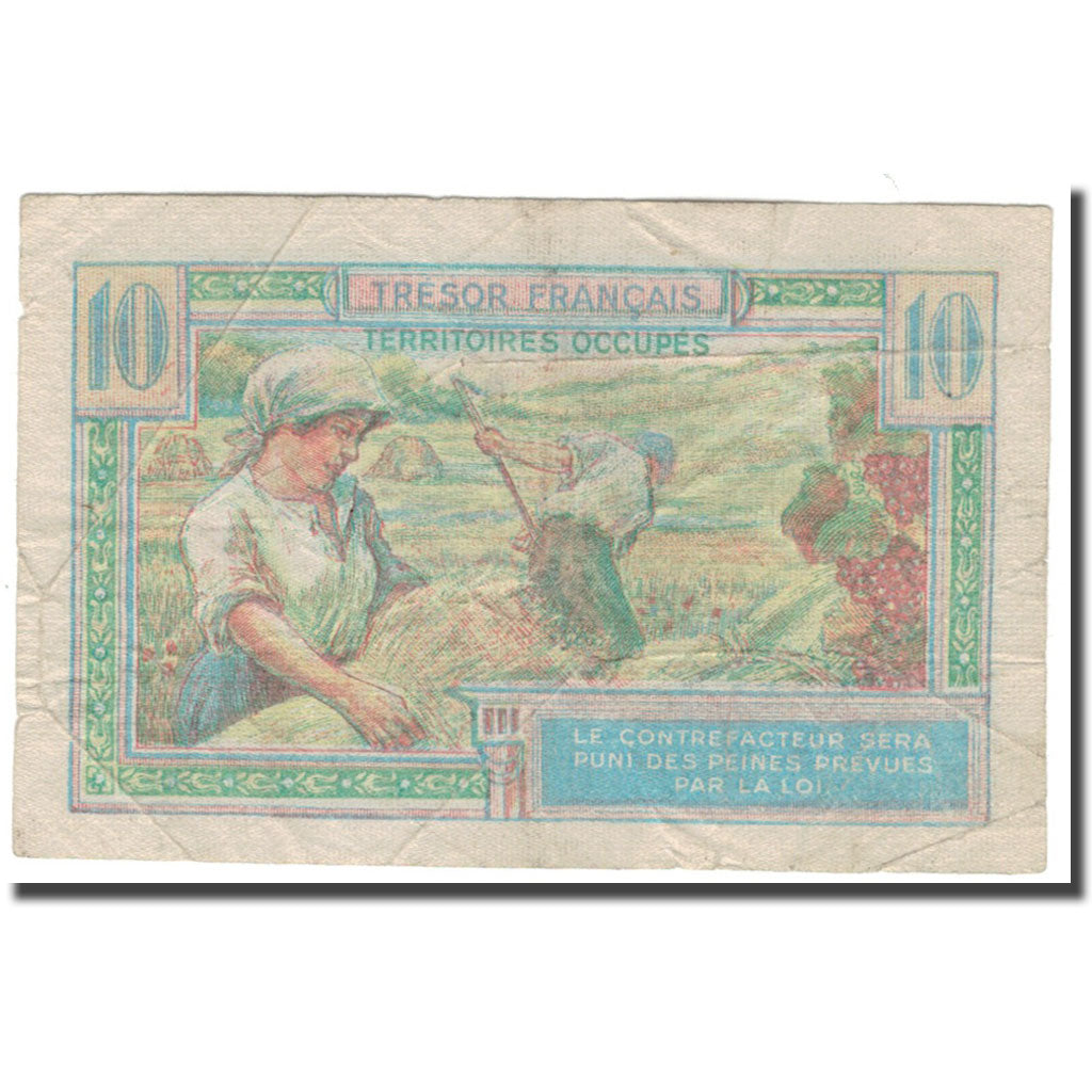 Frankreich, 10 Francs, 1947 French Treasury, 1947, SGE+, Fayette:VF30.1, KM:M7a