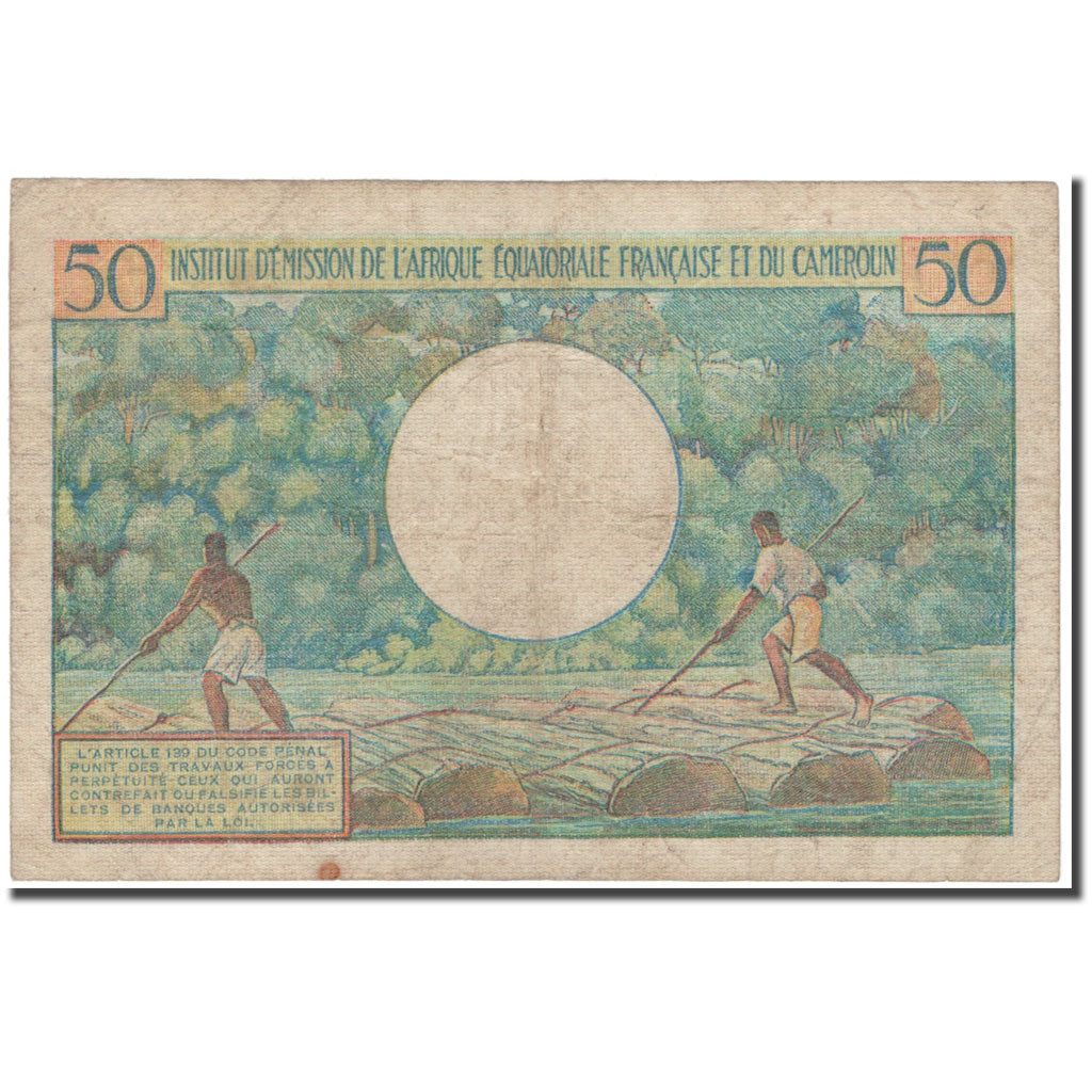 Banknote, French Equatorial Africa, 50 Francs, 1957, KM:31, VF(20-25)