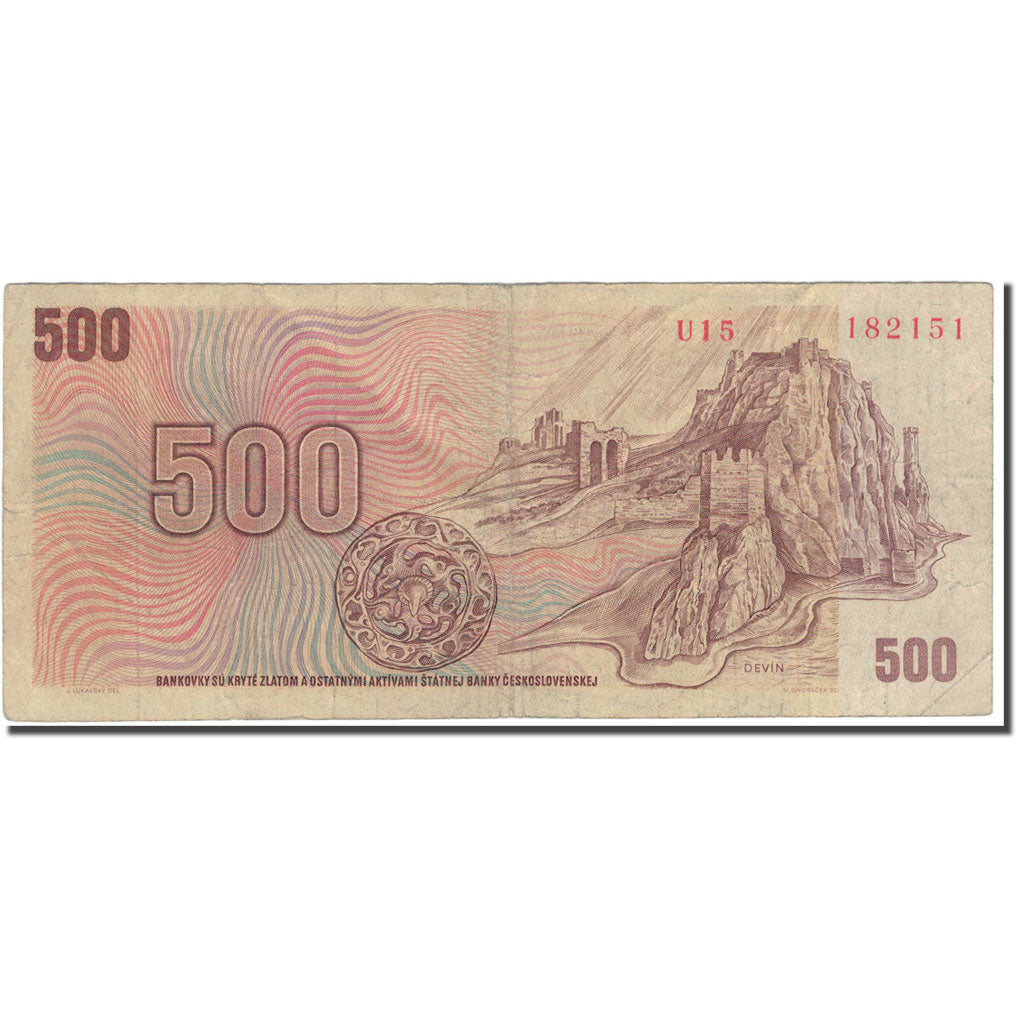 Banknote, Czechoslovakia, 500 Korun, 1973, KM:93, F(12-15)