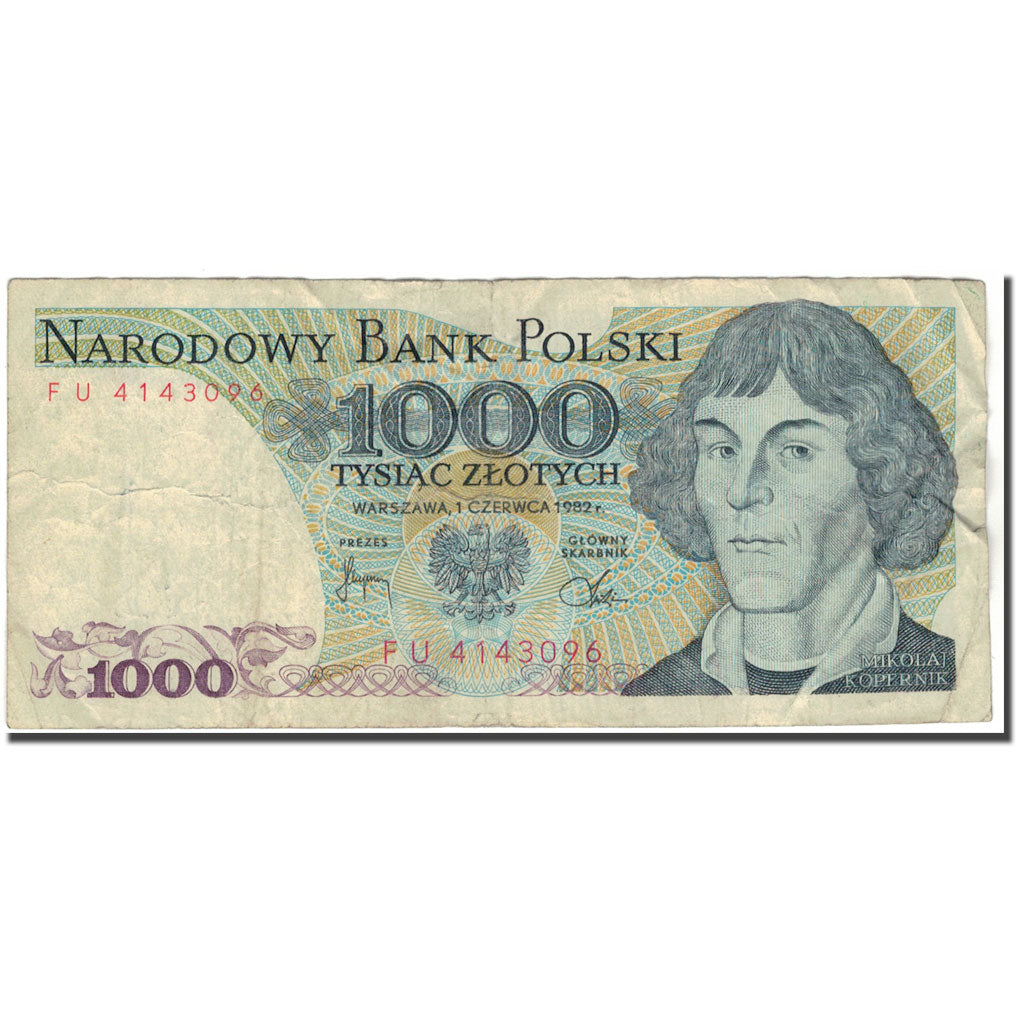 Banconote, Polonia, 1000 Zlotych, 1982-06-01, KM:146c, B