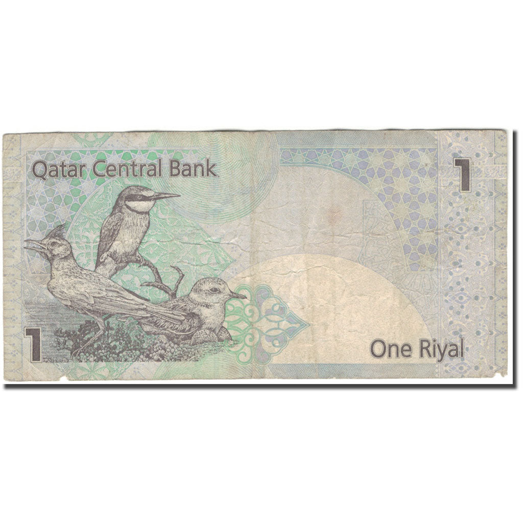 Banconote, Quatar, 1 Riyal, 2003, KM:20, B+