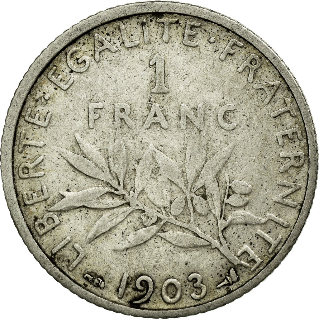 Münze, Frankreich, Semeuse, Franc, 1903, S, Silber, KM:844.1, Gadoury:467